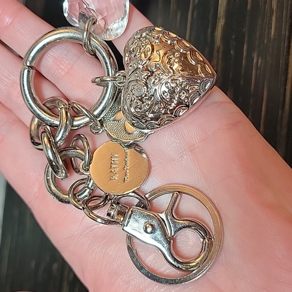 Key Chain Crystal & Silver Hearts Design Kathy Van Zeeland - Picture 5 of 6